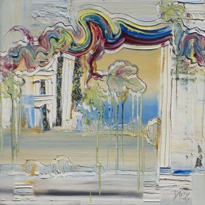 Brixy Horizon 4 2019 oil on canvas 80 x 80 cm