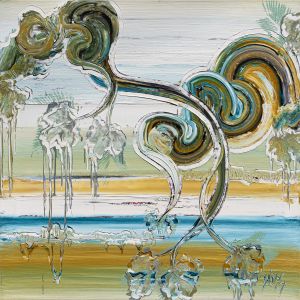 Brixy Horizon 8_2019, oil on canvas 100 x 100 cm