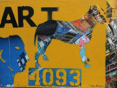 Jean Starck - Dog 4093 - Glycéro sur toile - 2010 - 85 x 114 cm