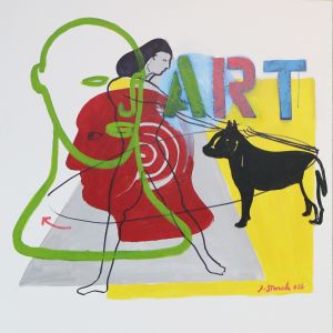 Jean Starck - Hip Hop - Peinture sur toile - 2016 - 100 x 100 cm