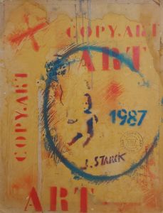 Jean Starck - Copy-Art - Peinture sur panneau carton - 1987 - 65 x 50 cm